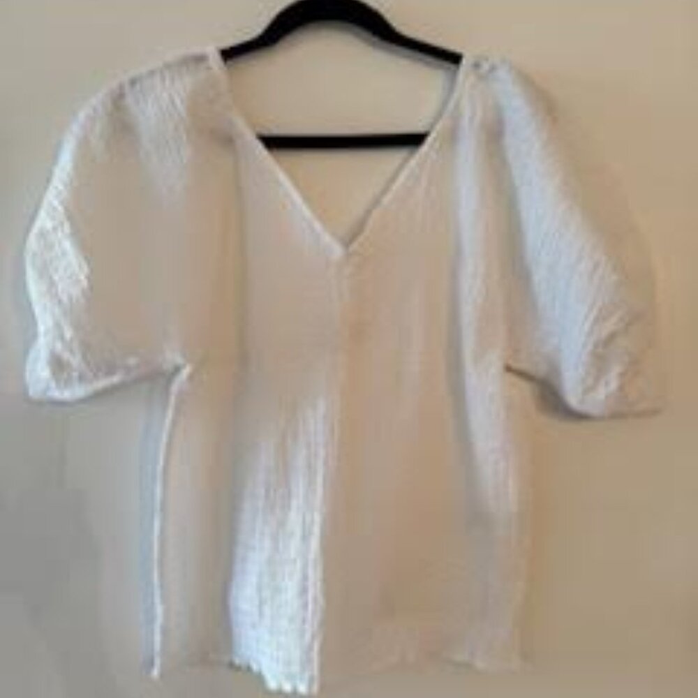 Mara Hoffman  Sculptural Top in White, size Small